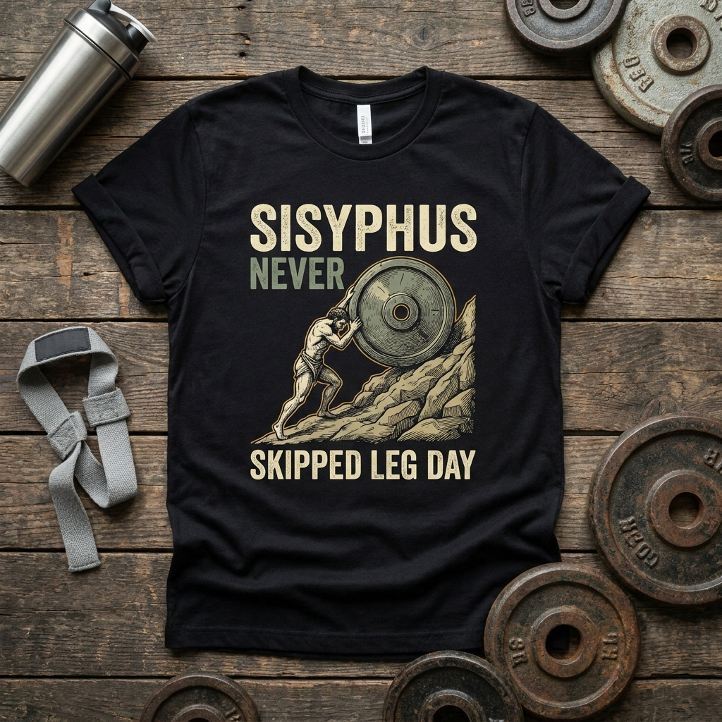 Sisyphus Never Skipped Leg Day t-shirt