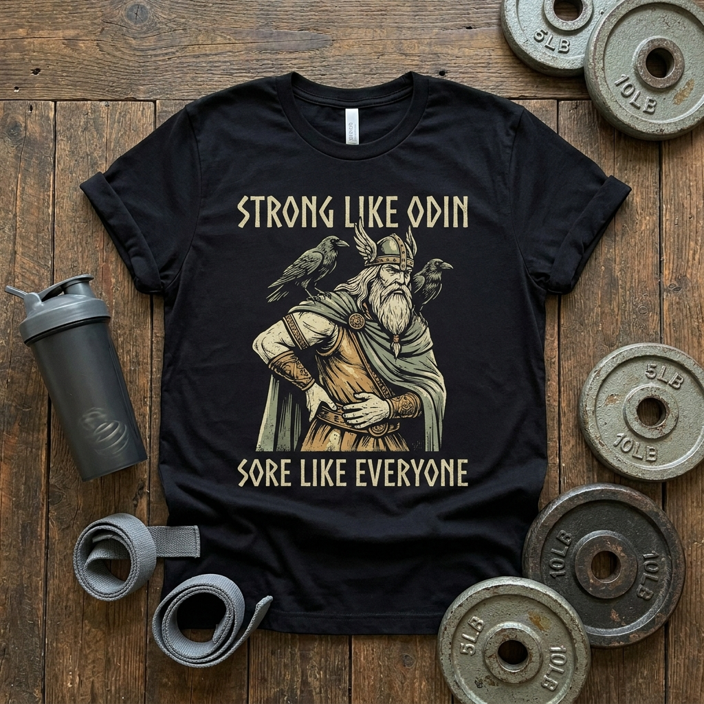 Strong Like Odin, Sore Like Everyone t-shirt